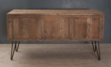 Macabane Buffet 2 Portes 2 tiroirs, Pin, Marron, 150,5 x 45 x 79,5 cm