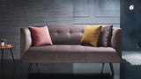 BOBOCHIC PARIS Canapé 3 Places Fixe avec coussins Rose, 225 x 93 x 77 cm