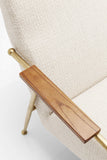 Kare 83147 Canapé Topogan 3 Places en Tissu Filigrane avec accoudoirs en Bois 75 x 180 x 74 cm