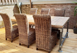 Cosywood moderne Table de style industriel solide Table de salle à manger Bois d'échafaudage Stigerwood vintage Table de jardin Table de conférence 4 Pers. Table 140 (L) x 95 (W) x 78 cm (H)