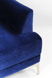 Kare Design Canapé Proud 3 Places Velours Bleu Roi