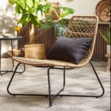 Oviala Lot de 2 fauteuils de Jardin en résine tressée