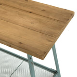 MACABANE HABY Table, Sapin, Bleu, 121X40X74,5