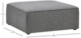 Marque Amazon - Rivet Audrey - Repose-pieds moderne, largeur 99 cm, Gris tempête