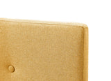 Mobilier Deco Lit scandinave en Tissu Jaune avec sommier140 x 190 cm ZIKO