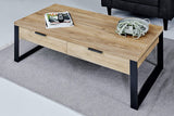 Marque Amazon - Movian Ems - Table basse à tiroirs, 118 x 59 x 40 cm, Finition chêne