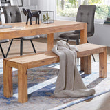 FineBuy Banc de Cuisine Bois Massif Acacia 140 x 45 x 35 cm Champêtre | Salle à Manger Banque - Capacité de Charge maximale: 150-200 kg - Banc pour Table de Cuisine | Banc Salle à Manger