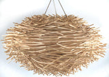Guru-Shop Plafonnier/plafonnier, Fait à la Main à Bali en Matériau Naturel, Rotin - Modèle Famagusta, Durotin, 27x50x50 cm, Luminaires Suspendus en Matériaux Naturels