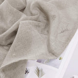 Doconovo Lot de 2 Rideaux Voilages Effet Lin à Oeillets pour Chambre 140x180 cm Lin