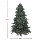 RS Trade 1418 PE Arbre de Noël Artificiel moulé Injection 150 cm (Ø env. 106 cm), env. 2375 Branches, Sapin presqu'ininflammable, système Pliable Montage Rapide, trépied Sapin de Noël métal Compris