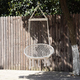 Outsunny Chaise Suspendue hamac de Voyage Respirant Portable dim. 80L x 50l x 150H m Coton Polyester Beige