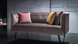 BOBOCHIC PARIS Canapé 3 Places Fixe avec coussins Rose, 225 x 93 x 77 cm
