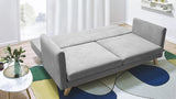 Bobochic TRIPLO Canapé 3 Places Convertible Gris Clair, 216 x 105 x 76 cm