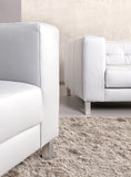 Relaxima Standing Canapé Fixe 3 Places Bois Blanc 201 x 89 x 71 cm