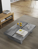 Delamaison Jinto Table, Aspect béton, Gris, 94 x 62 x 25 cm